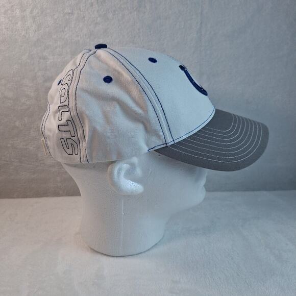 Indianapolis Colts NFL Adjustable Strapback Cap Hat White Blue Logo Team Apparel - Picture 6 of 8
